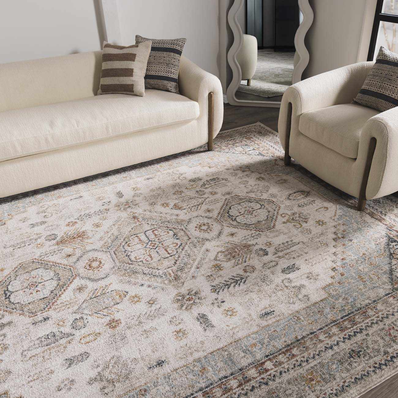 Kouta Cream Area Rug – Boutique Rugs, view 2