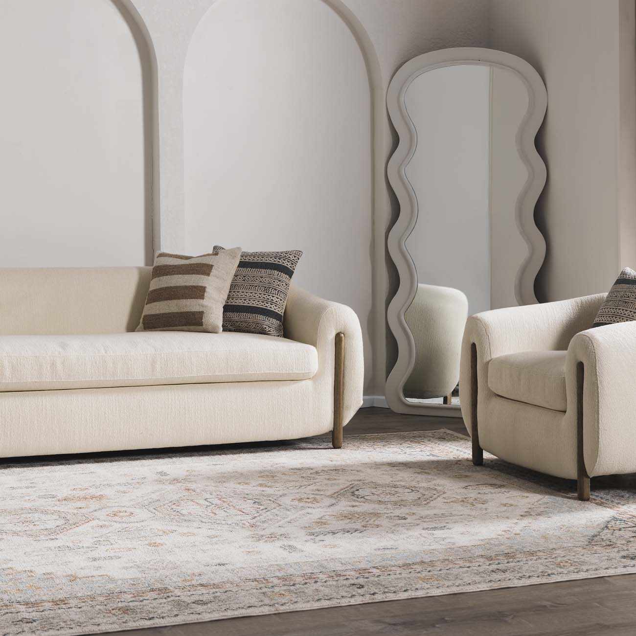 Kouta Cream Area Rug – Boutique Rugs, view 4