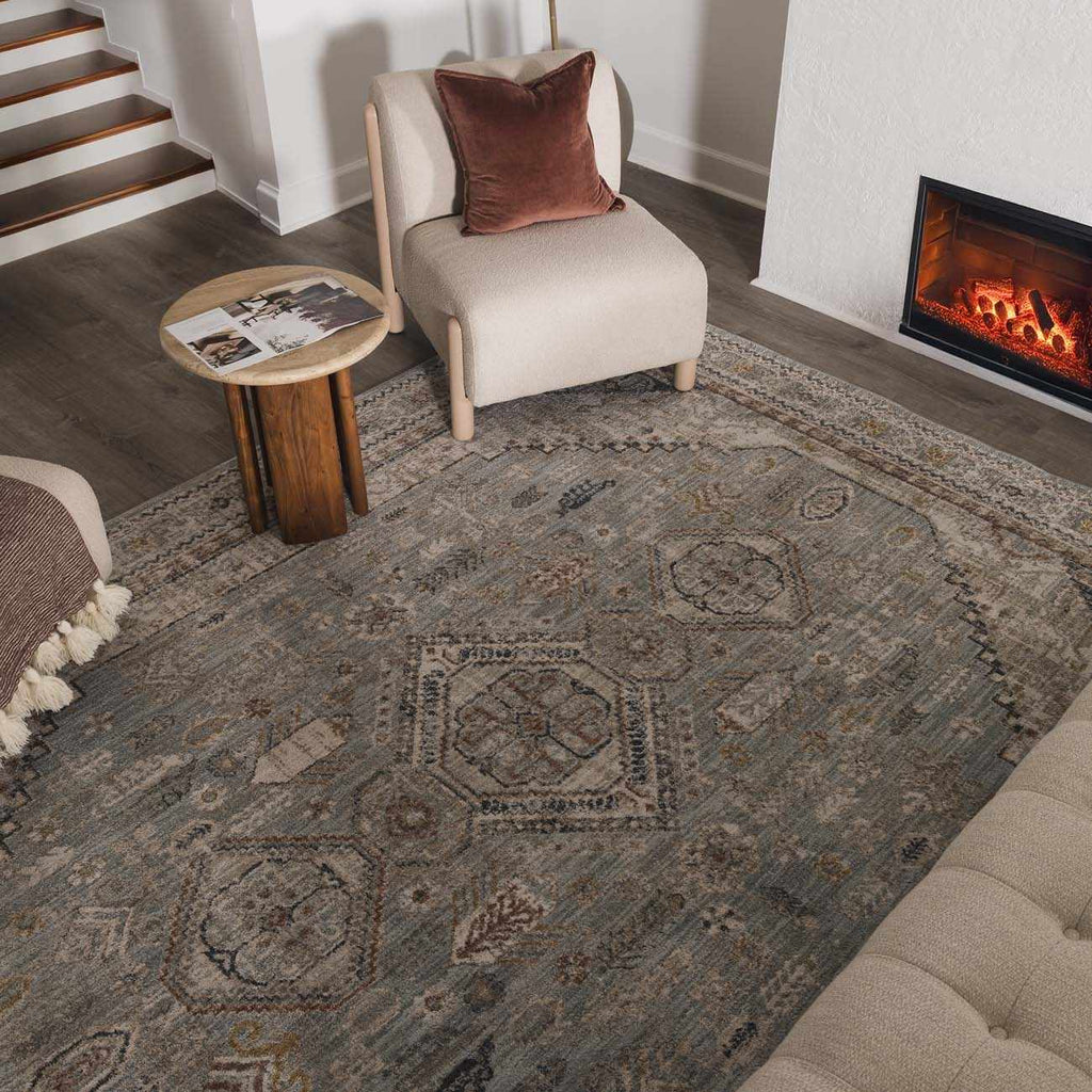 Kouta Gray Blue Area Rug – Boutique Rugs, view 2