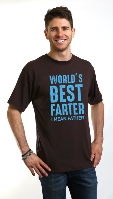 Spun Bamboo World's Best Farter Men's Bamboo Viscose/Organic Cotton Short Sleeve Graphic T-Shirt — side view