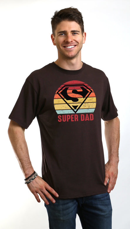 Spun Bamboo Super Dad Men's Bamboo Viscose/Organic Cotton Short Sleeve Graphic T-Shirt — lifestyle context