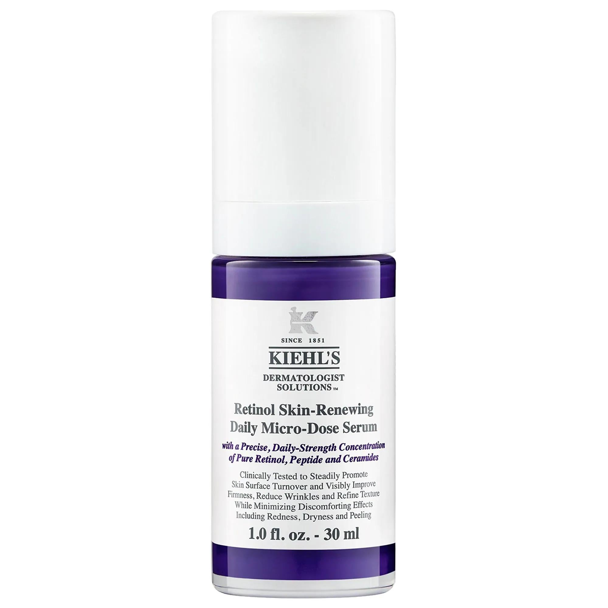 Kiehl's Micro-Dose Anti-Aging Retinol Serum: Reduce Wrinkles, Firm Skin & Improve Texture | Ceramide & Peptide Complex
