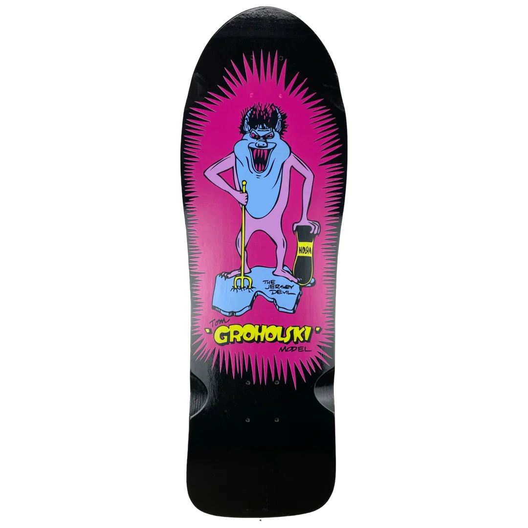 Vision Groholski Jersey Devil Skateboard Deck - 9.5" Black Dip