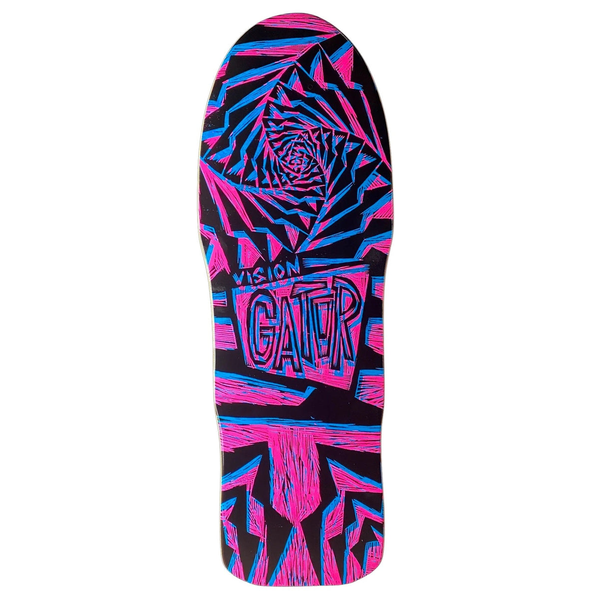 Vision Gator II Woodcut Art By Sean Starwars Deck - 10.25″ Pink/Black by Skates USA