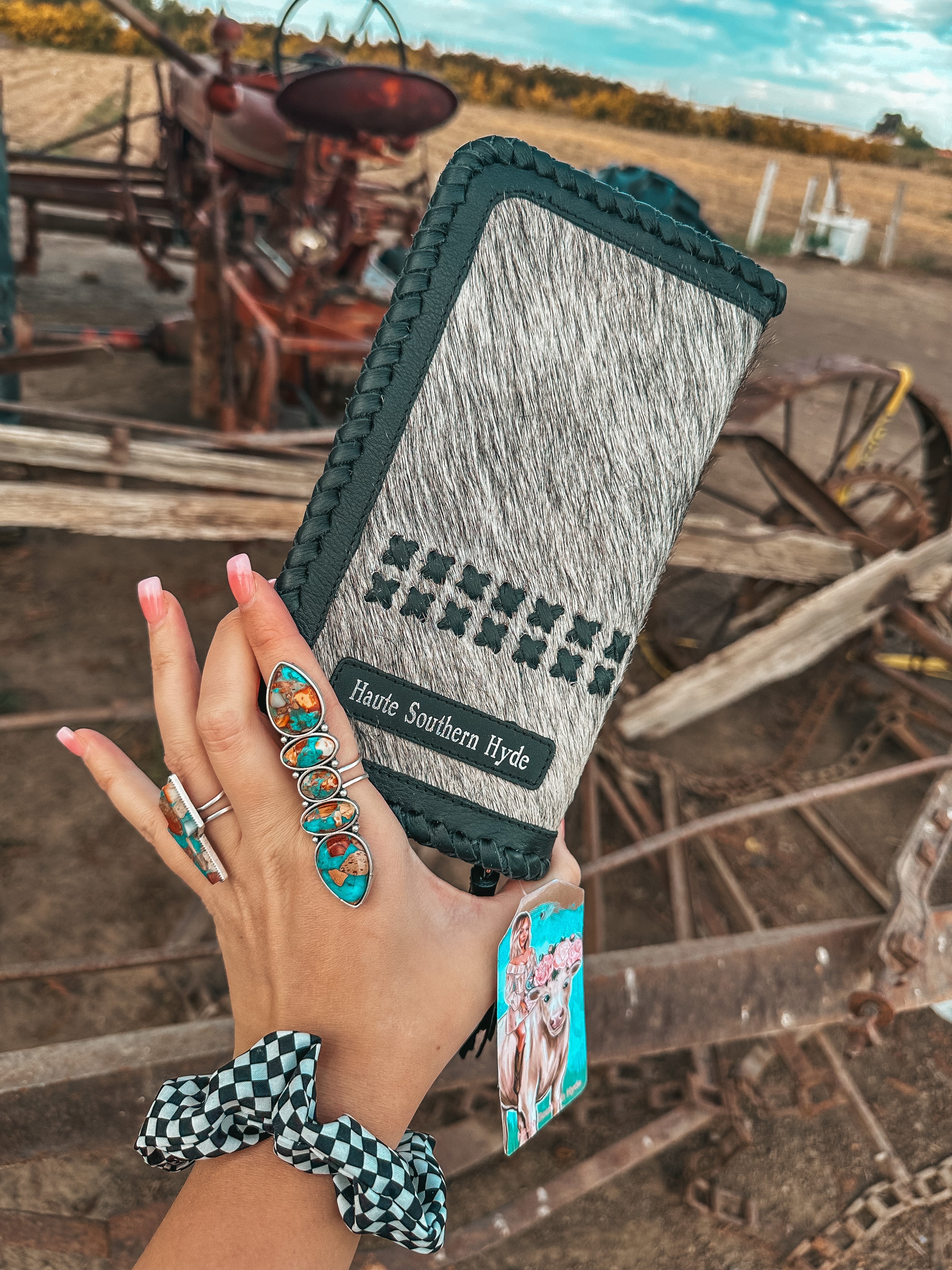 Haute Southern Hyde The Hazy Wesson (Black Leather) Wallet a Haute Southern Hyde by Beth Marie Exclusive — side view