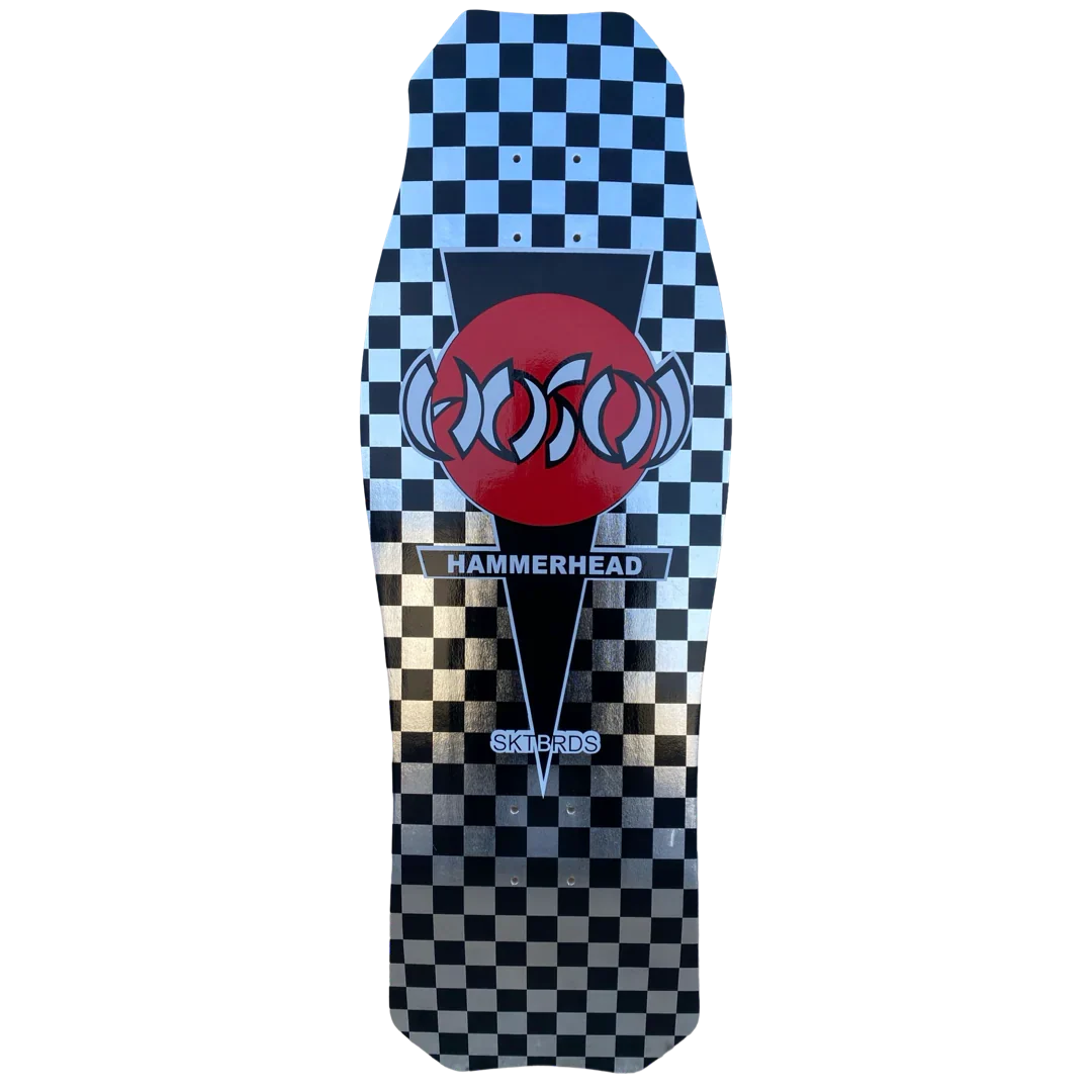 Hosoi O.G. Hammerhead Checkerboard Limited Colorway Deck - 10.5″ Silver Foil by Skates USA