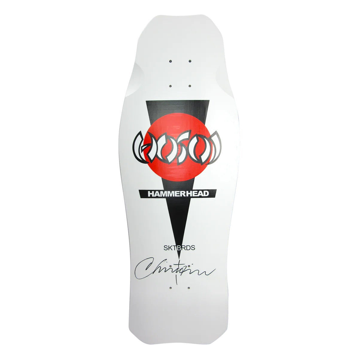 Hosoi O.G. Hammerhead Signed Skateboard Deck - 10.5″ White by Skates USA