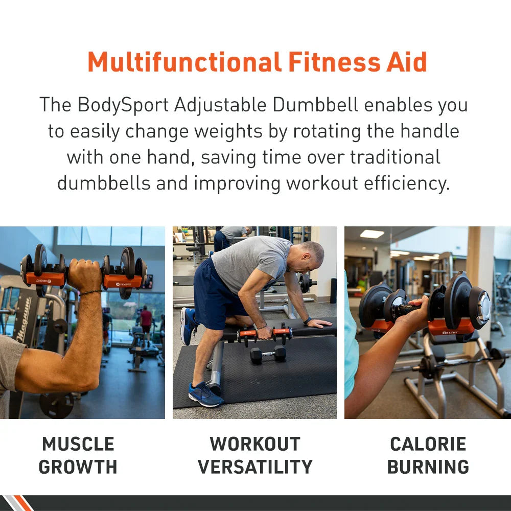 BodySport Adjustable Dumbbell 40 LBS Pair – Your Health Sanctuary, view 6