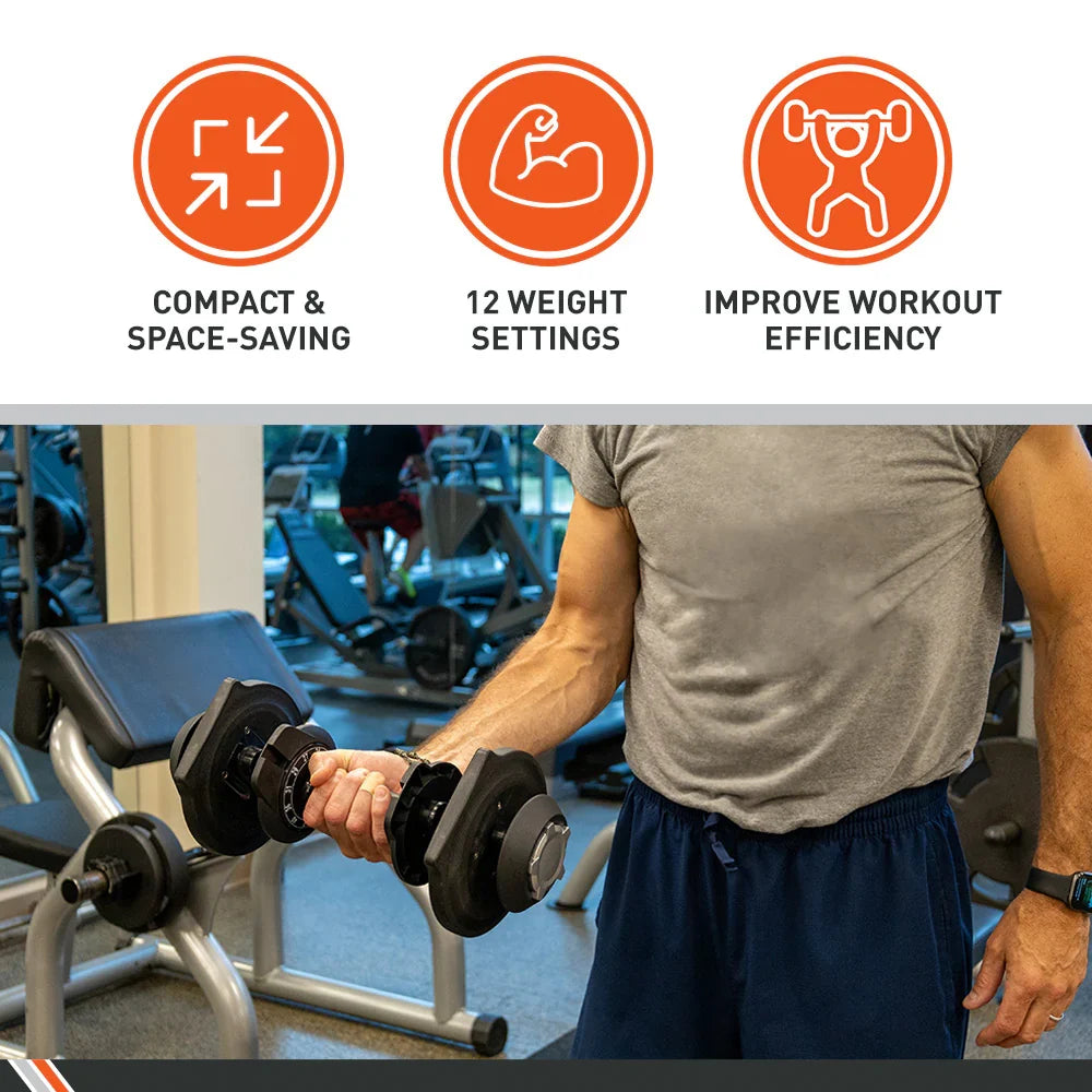BodySport Adjustable Dumbbell 40 LBS Pair – Your Health Sanctuary, view 7