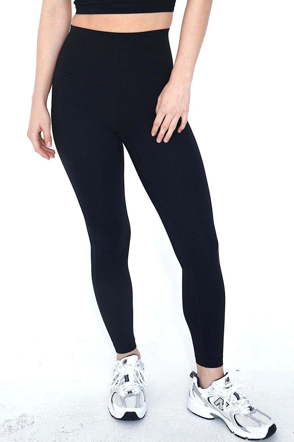 KIMITH BRAND I Am Wonderful High Rise Black Legging — lifestyle worn / used context