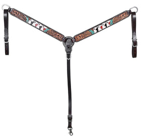Whiskey Black & Co Western Leather Breast Collar (Style 3) — Equestrian tack accessory