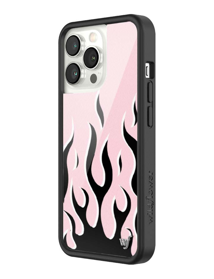 Flames | Pink & Black iPhone Case