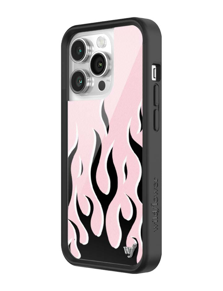 Flames | Pink & Black iPhone Case