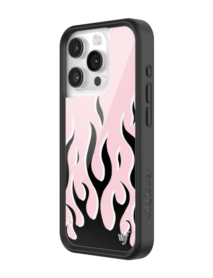 Flames | Pink & Black iPhone Case