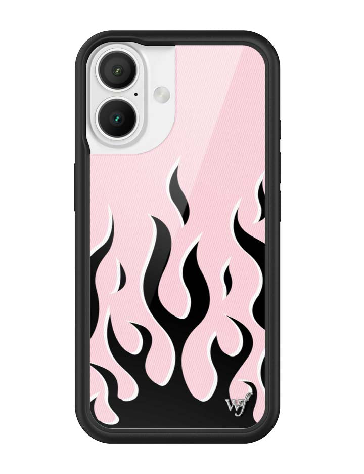 Flames | Pink & Black iPhone Case