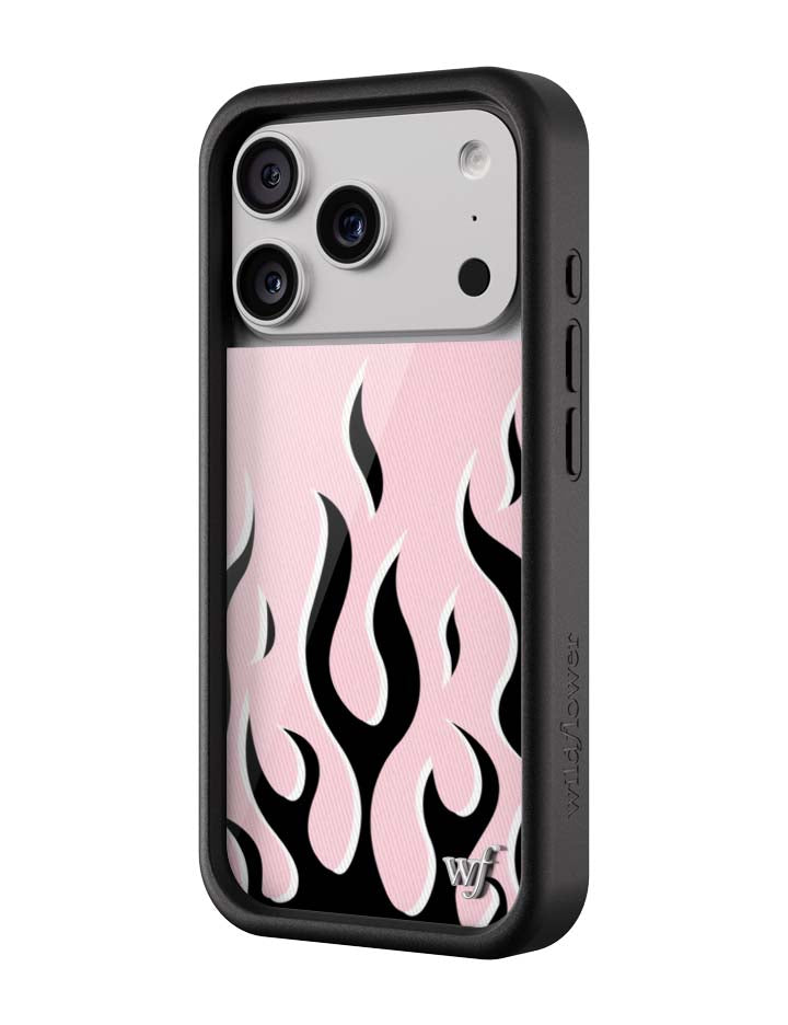 Flames | Pink & Black iPhone Case