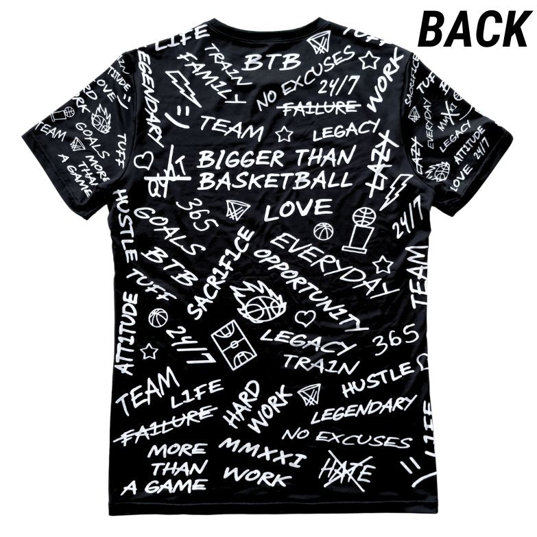 Bigger Than Basketball Emotions - Performance Compression T-Shirt - Black — lifestyle worn / used context
