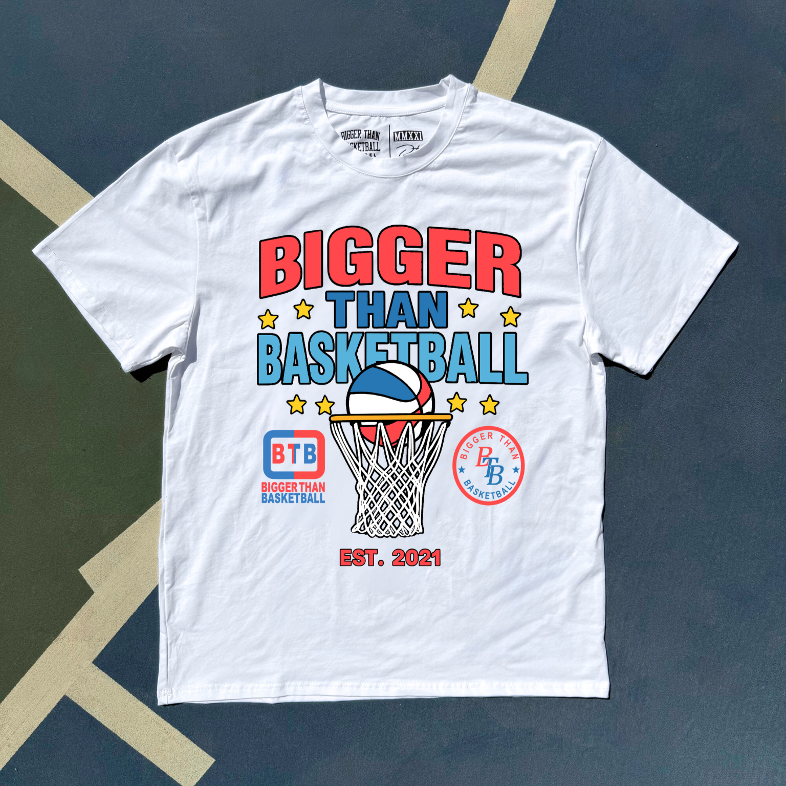 Bigger Than Basketball All-Star - T-Shirt - White — White detail