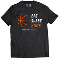 Bigger Than Basketball Eat, Sleep, Hoop. - T-shirt - Black — main product shot