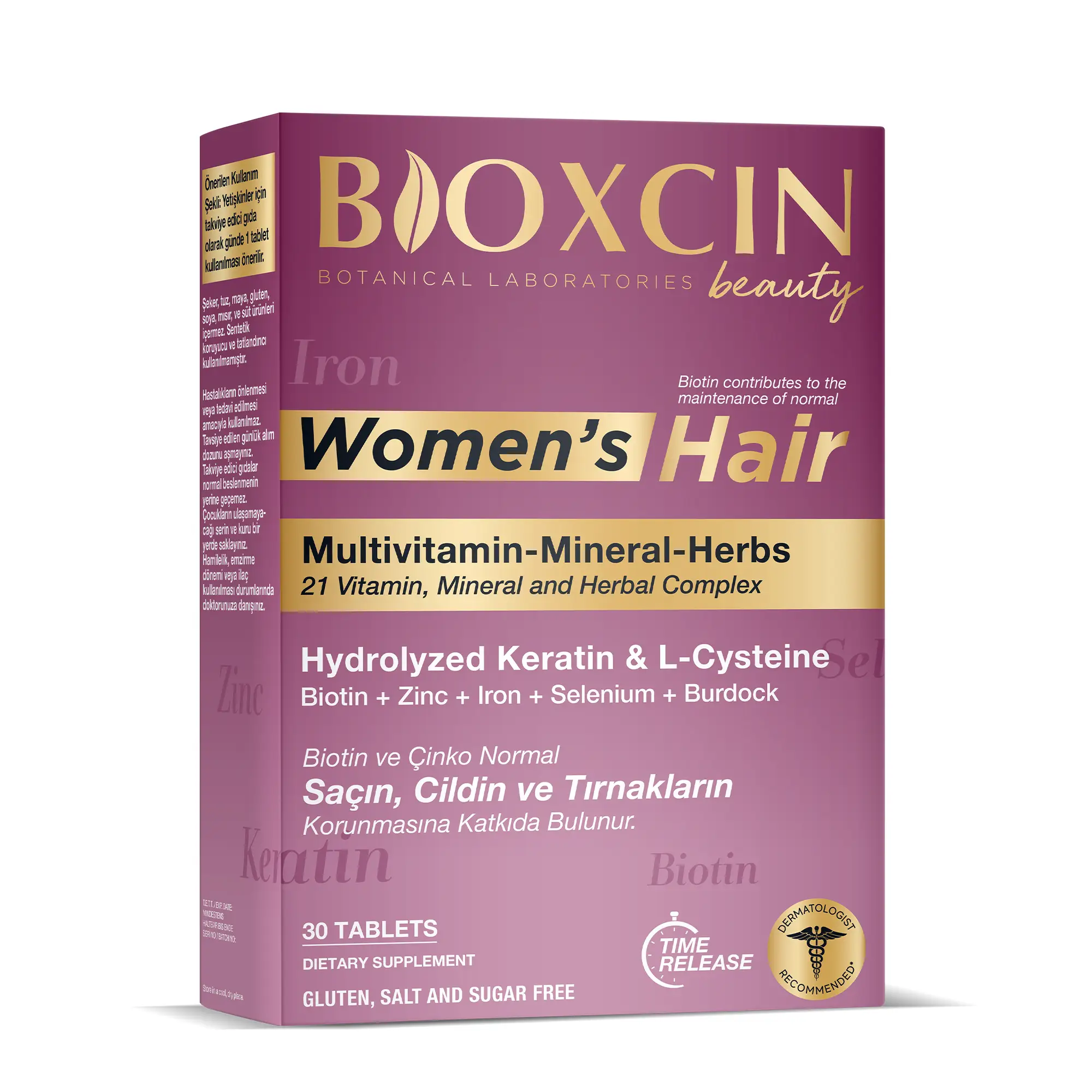 Bioxcin Women's Hair Supplement, 30 Tablets - Supports Hair Growth & Reduces Hair Loss