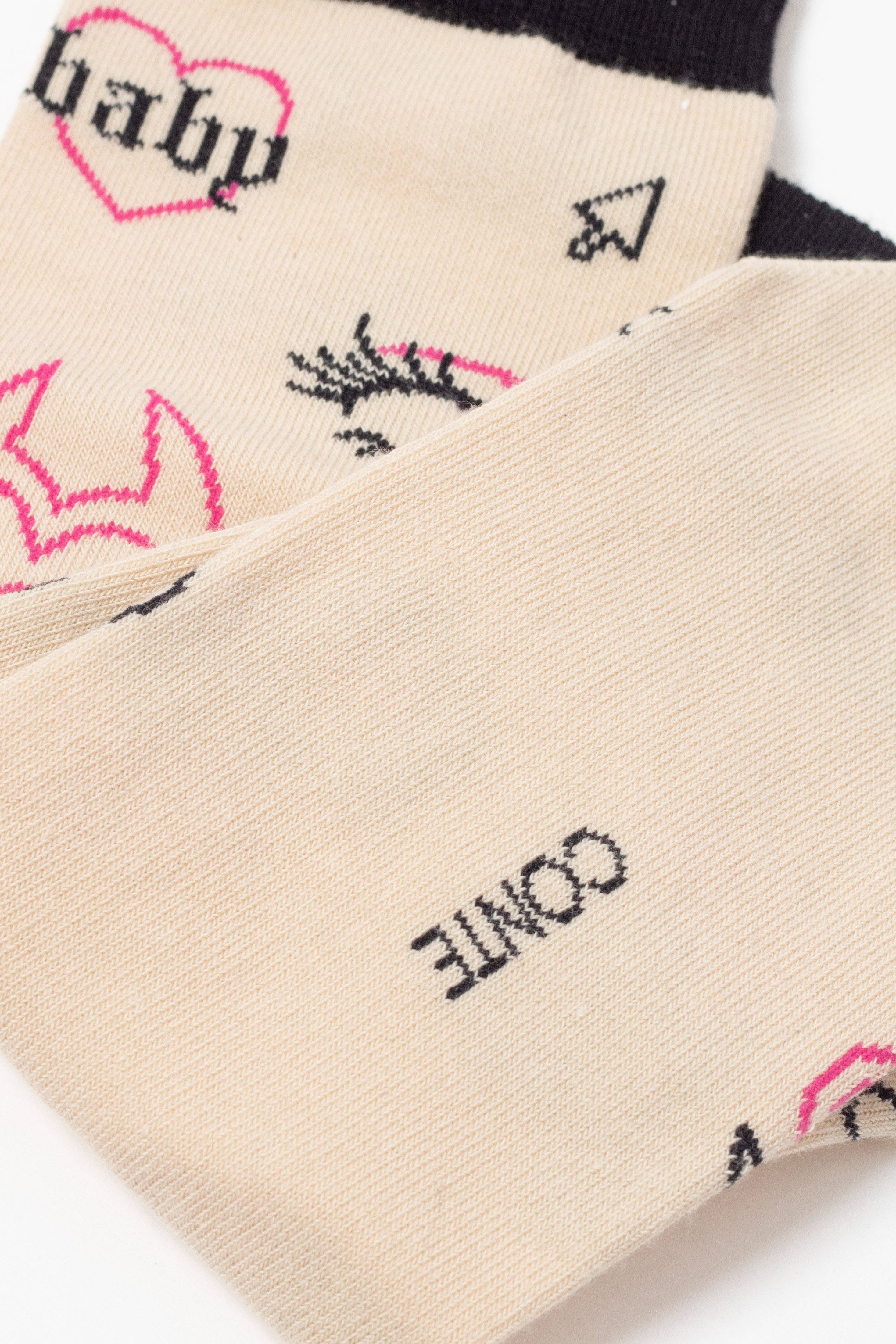 TheRanok.com Cotton Socks Conte Happy 605 - Baby Love — in-use photo