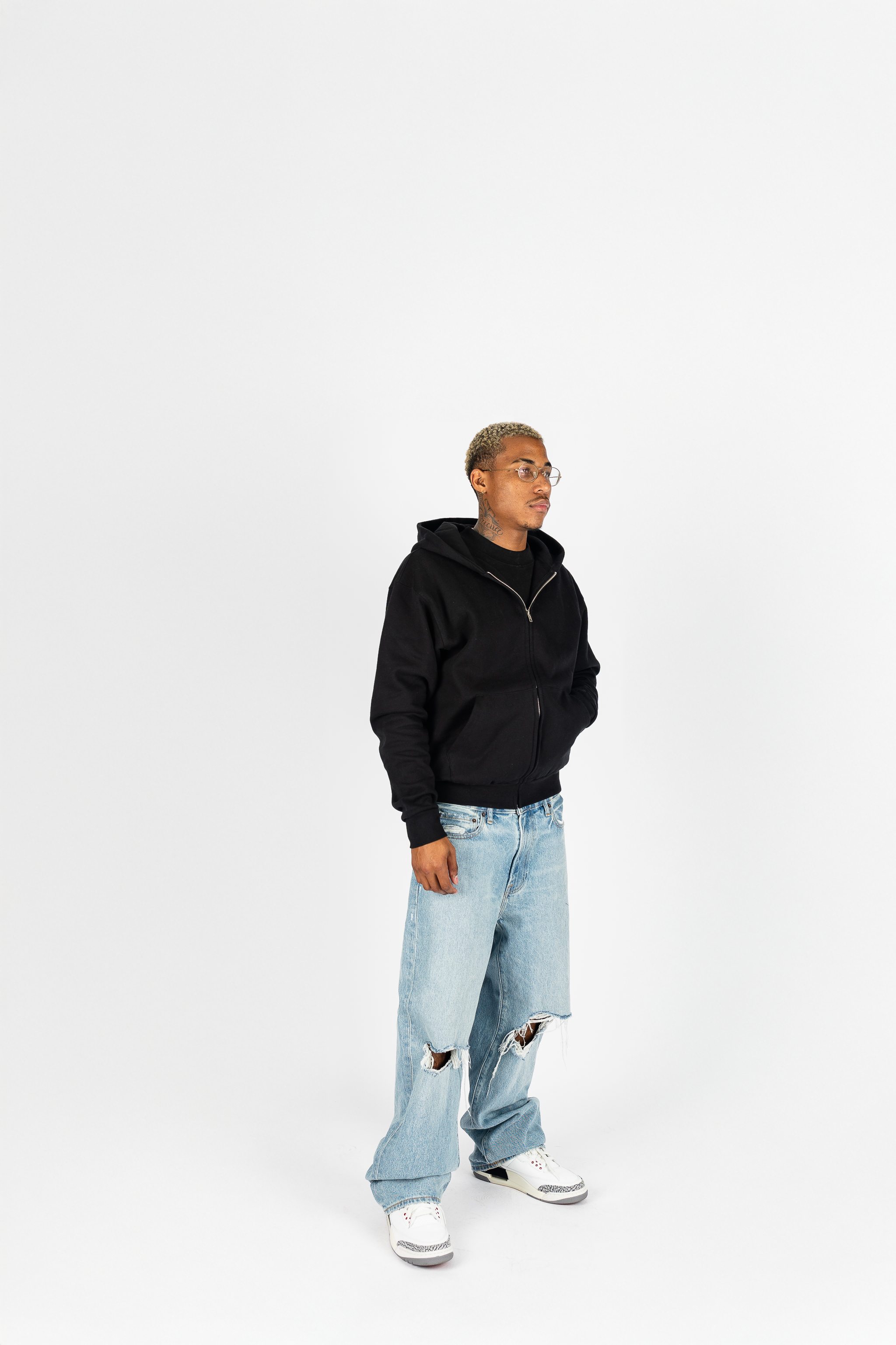 Superline Heavyweight Boyfriend Zip Up — lifestyle context