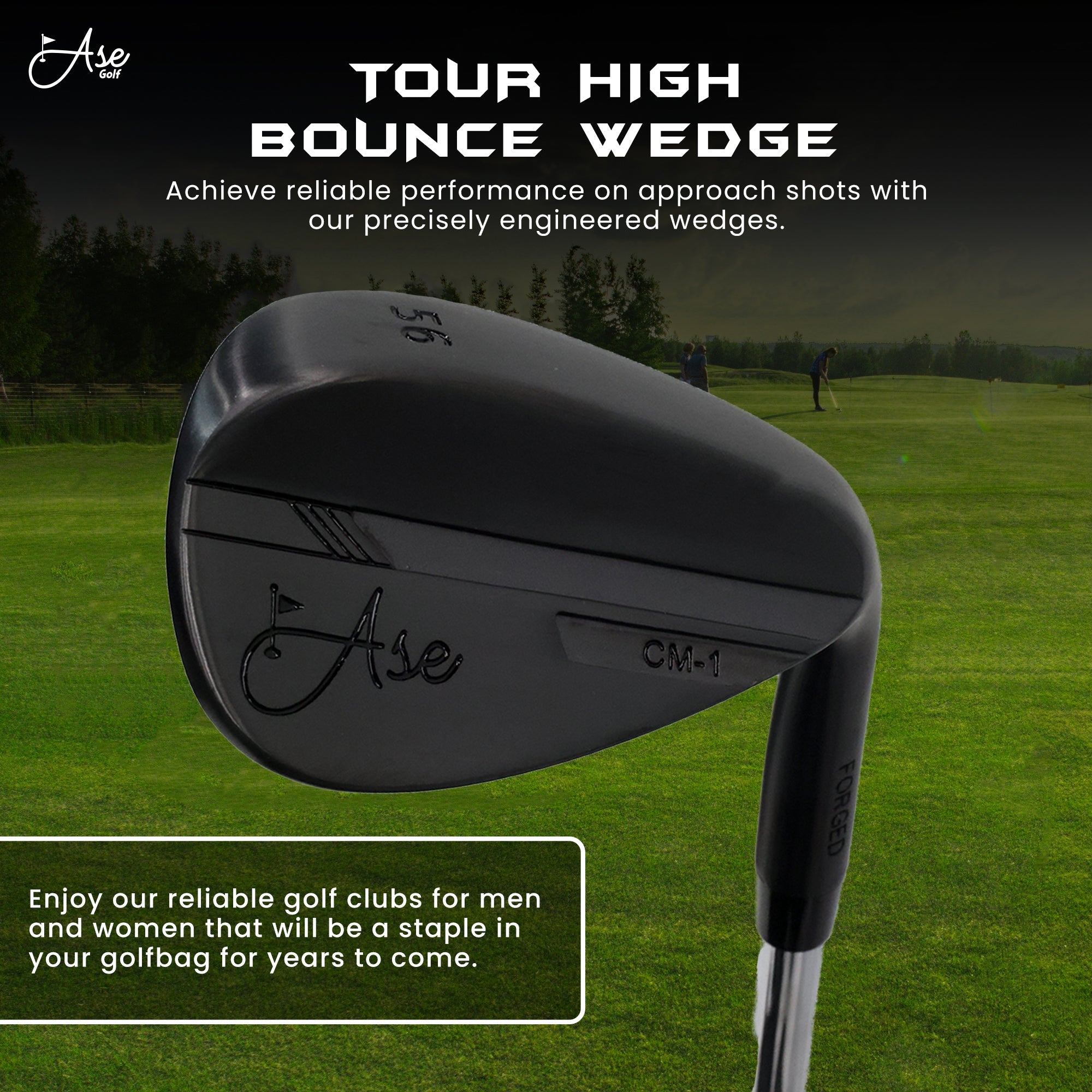 Ase BLACKOUT 3-Piece Wedge Set (52,56,60) *Backorder* – Ase Golf, view 4