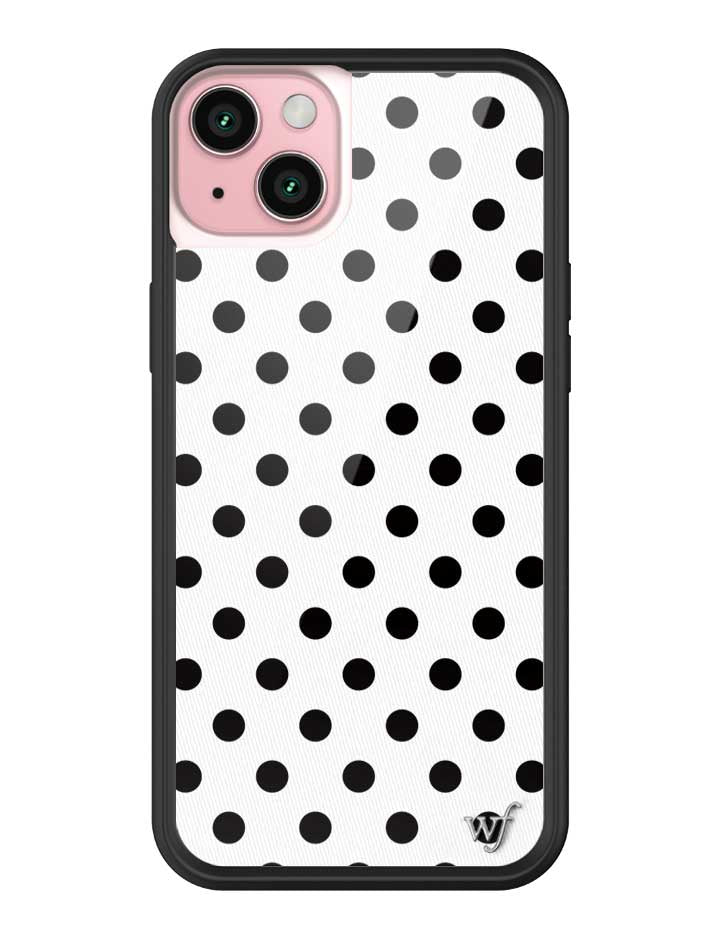 Polka Dot | White and Black iPhone Case