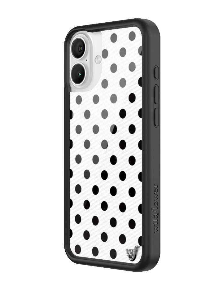 Polka Dot | White and Black iPhone Case