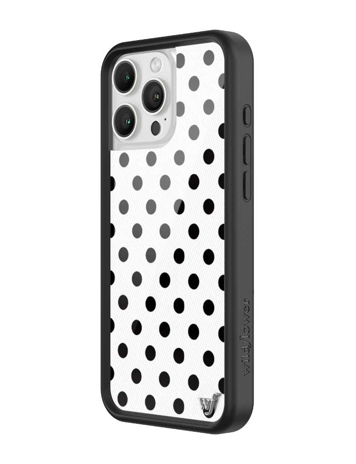 Polka Dot | White and Black iPhone Case