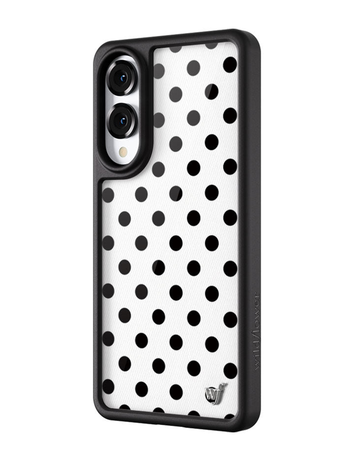 Polka Dot | White and Black Samsung Galaxy Case