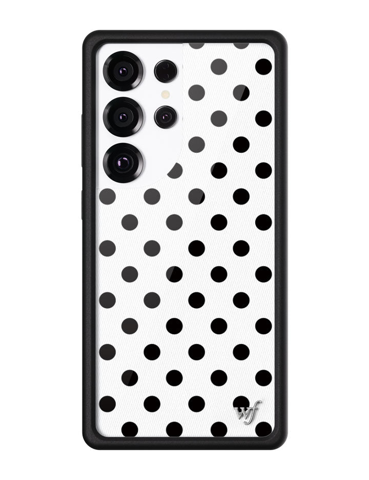 Polka Dot | White and Black Samsung Galaxy Case