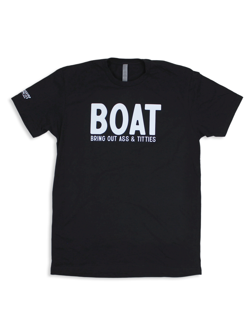 Luckless Outfitters BOAT Tee — detail close-up