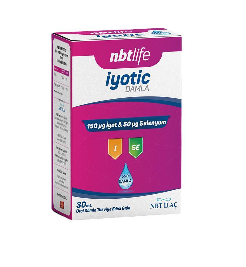 Nbt Life Iyotic Iodine Drops: Support Thyroid Health & Combat Deficiency - 30ml Liquid Supplement