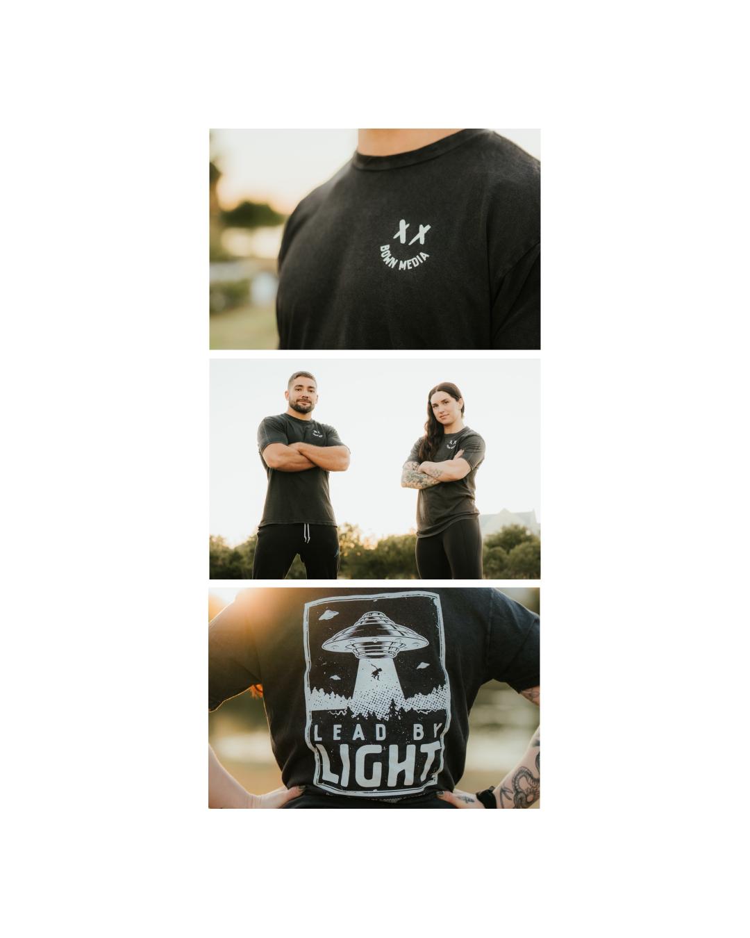 BLACKOUT BARBELL Lead By Light Tee (BOWN MEDIA x BLACKOUT) — alternate view