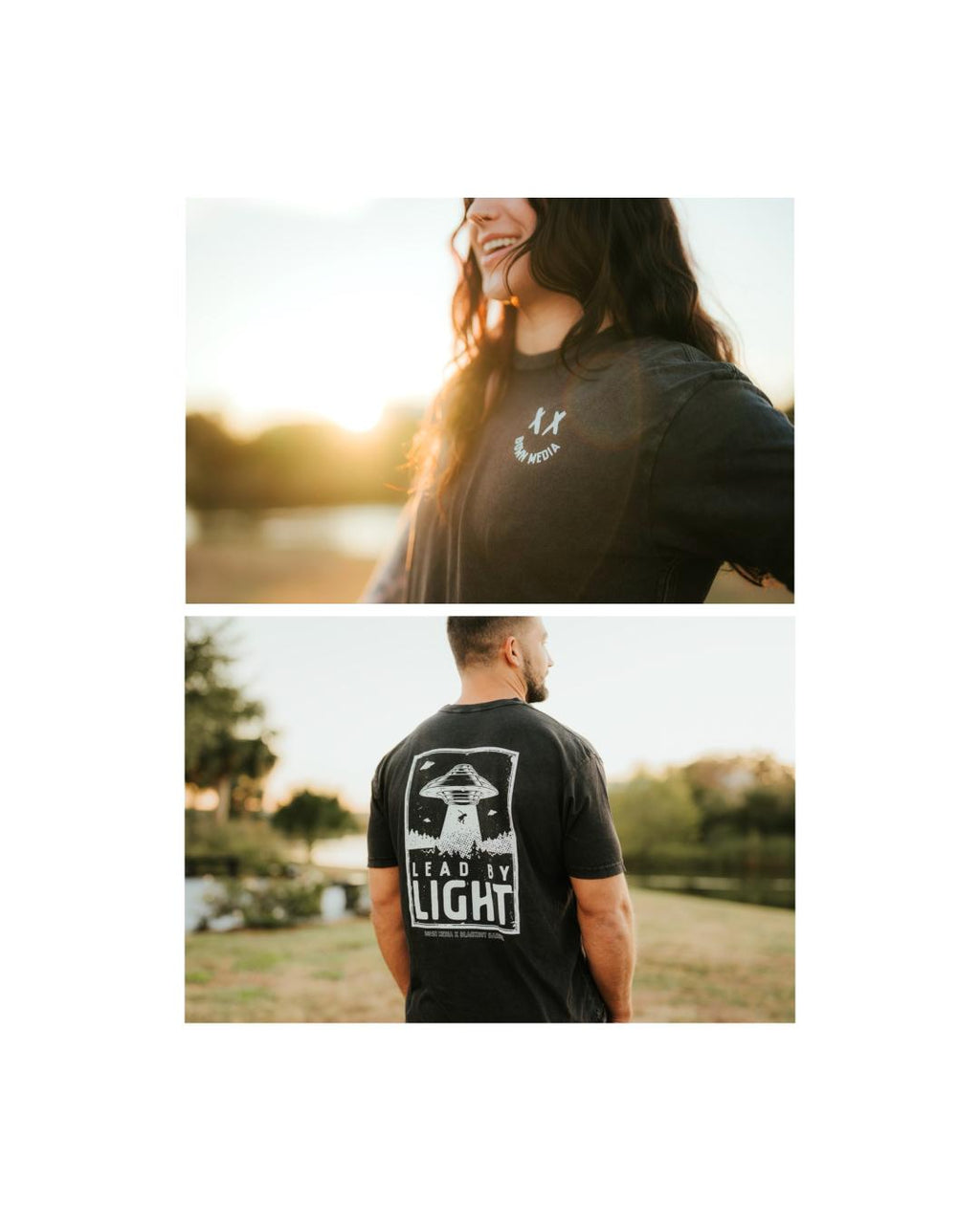 BLACKOUT BARBELL Lead By Light Tee (BOWN MEDIA x BLACKOUT) — lifestyle context