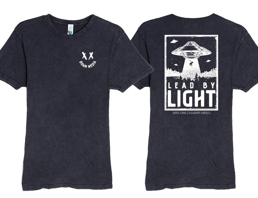 BLACKOUT BARBELL Lead By Light Tee (BOWN MEDIA x BLACKOUT) — main product shot
