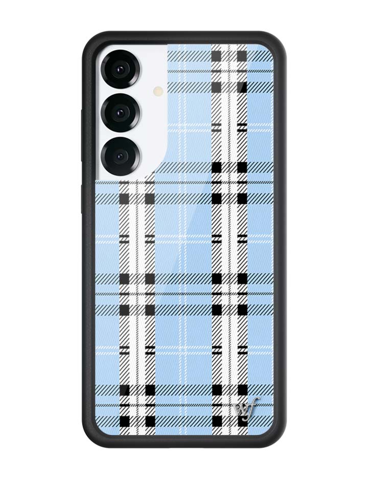 Wildflower Cases Plaid | Blue Samsung Galaxy Case — back view