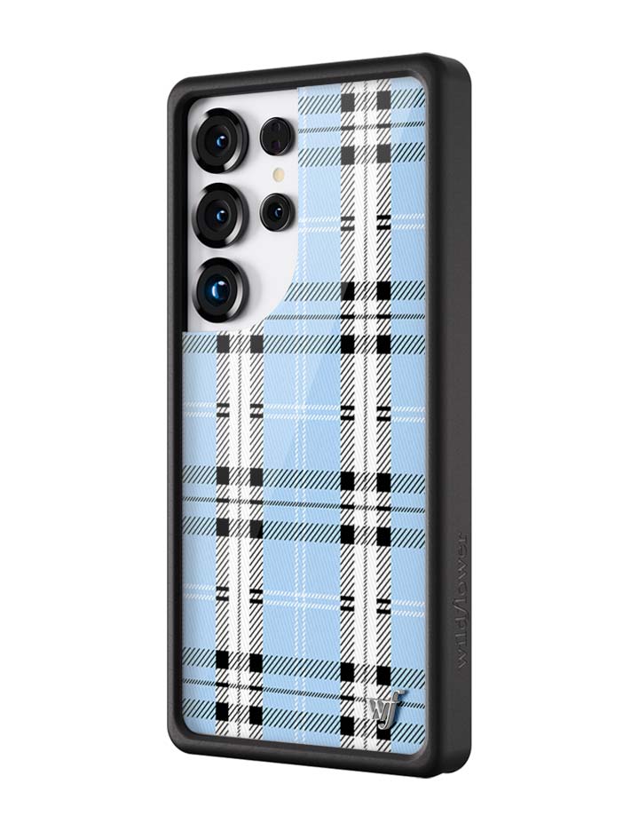 Wildflower Cases Plaid | Blue Samsung Galaxy Case — detail close-up