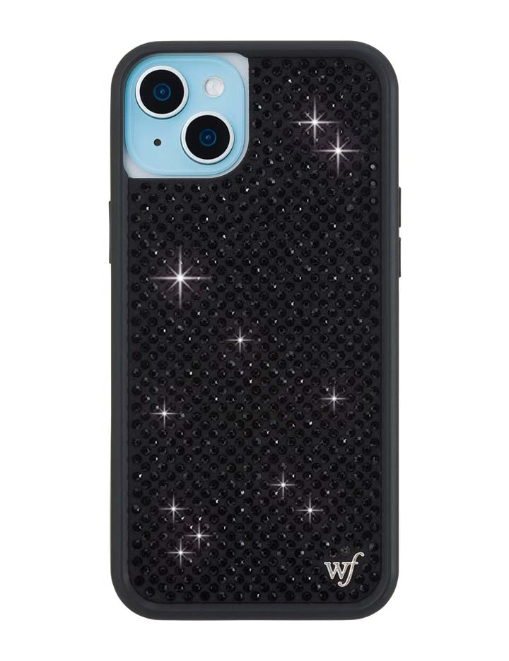 Wildflower Cases Rhinestone iPhone Case | Black — back view