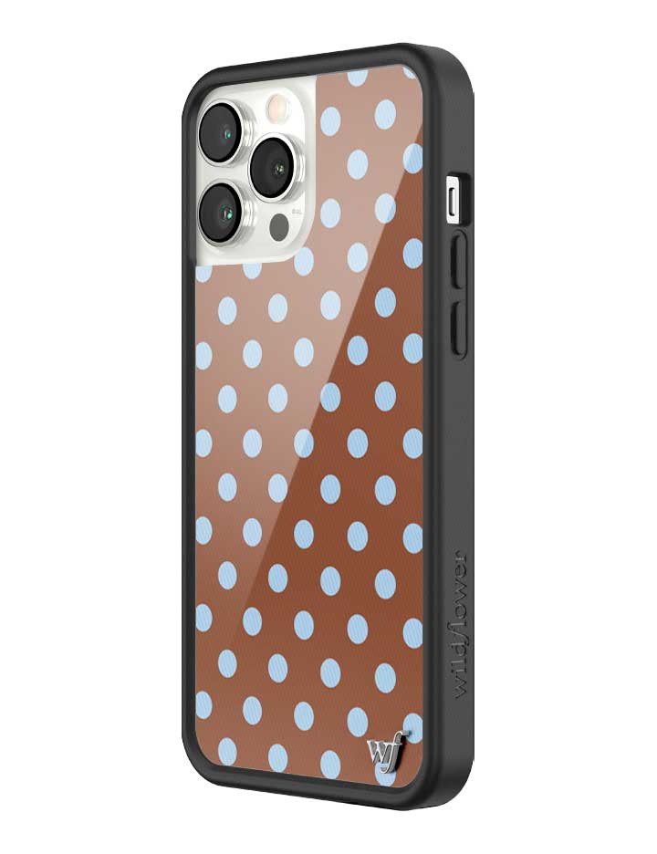 Polka Dot | Brown and Blue iPhone Case
