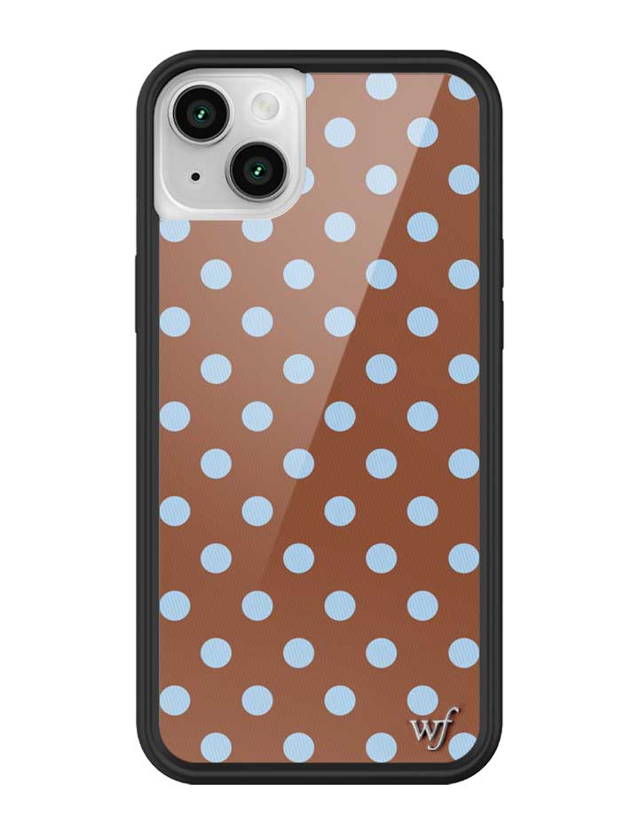 Polka Dot | Brown and Blue iPhone Case
