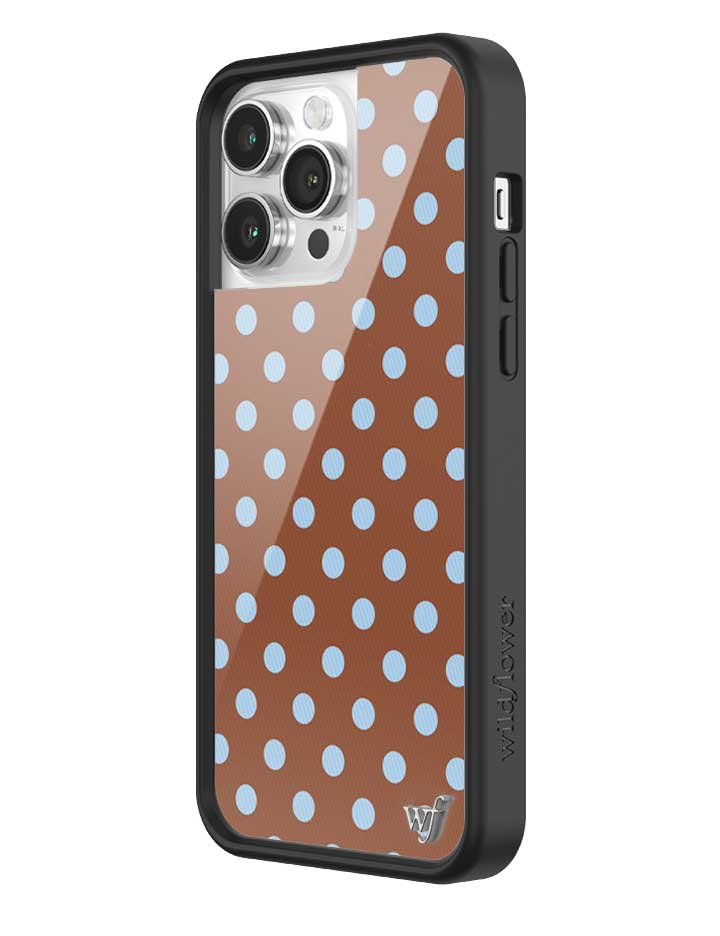 Polka Dot | Brown and Blue iPhone Case