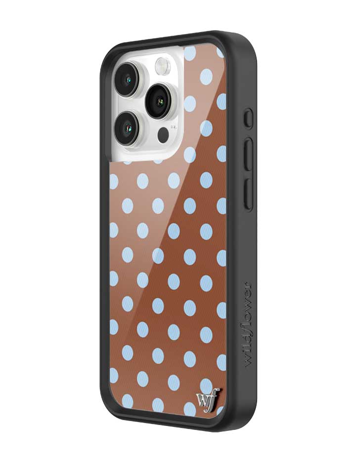 Polka Dot | Brown and Blue iPhone Case