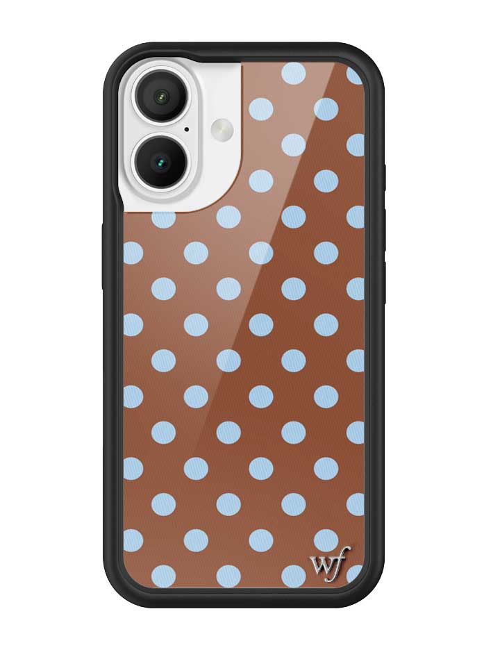 Polka Dot | Brown and Blue iPhone Case