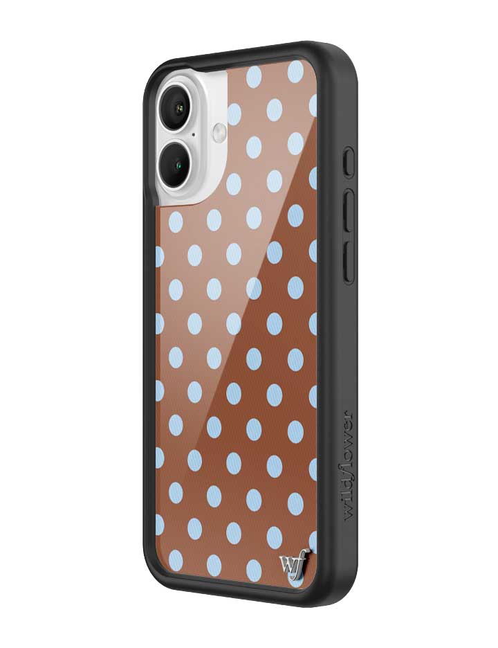 Polka Dot | Brown and Blue iPhone Case