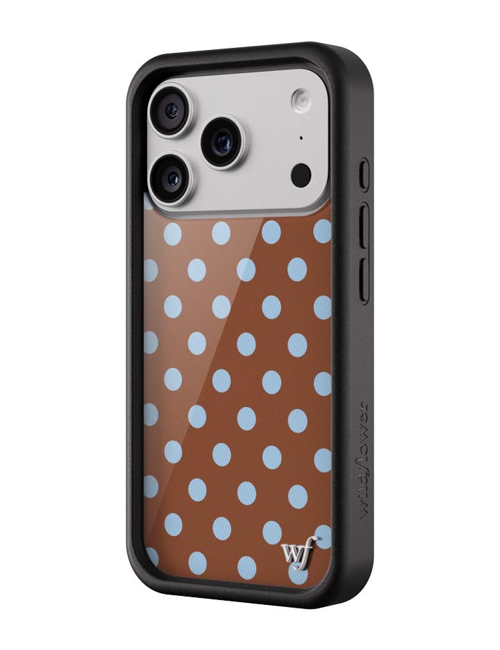 Polka Dot | Brown and Blue iPhone Case