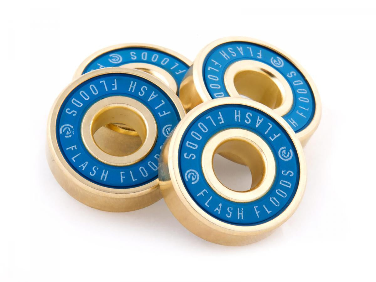 River Flash Flood Bearings Abec 7 - Blue/Gold (Set of 4)