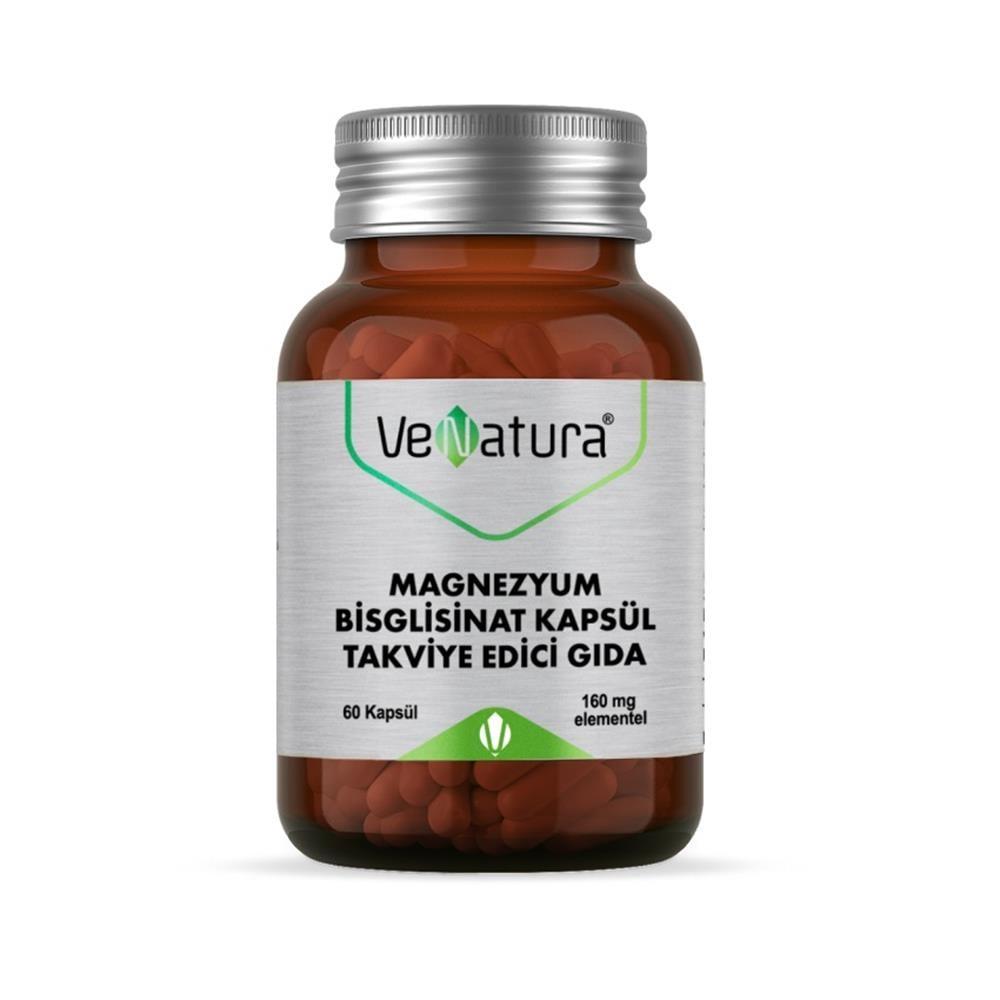 VeNatura Magnesium Bisglycinate Supplement 60 Capsules - High Bioavailability Magnesium Support for Overall Health