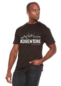 Spun Bamboo Adventure Printed Men's Bamboo Viscose/Organic Cotton Short Sleeve T-Shirt — detail close-up